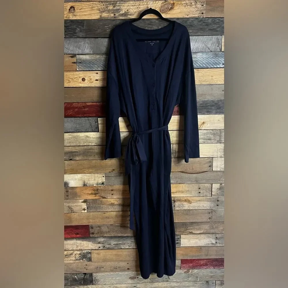 Carol‎ Hochman Blue/Navy Marshmallow Jersey Jumpsuit Size 3X